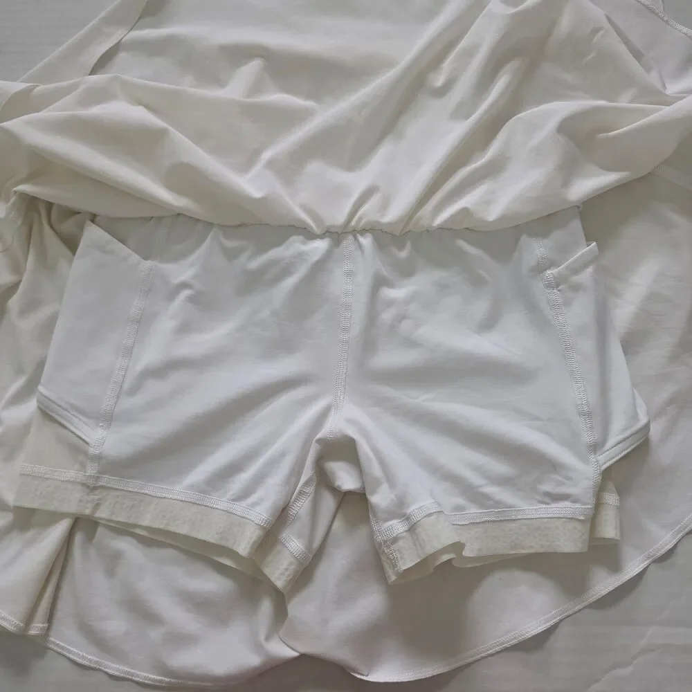 Lululemon Skirt Womens 6 White Court Rival High Rise Long Skort Performance